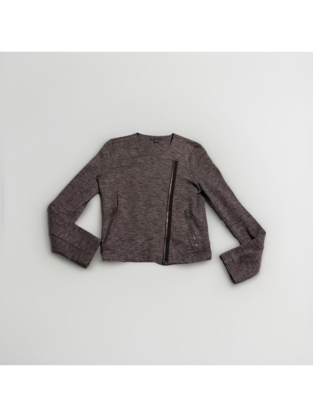 Armani Exchange Womens Jacket Small Petite S/P Gray Full Zip AX